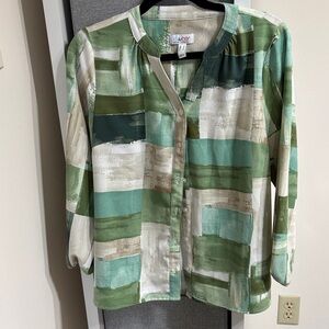 Aco Women's Green Button Down Shirt